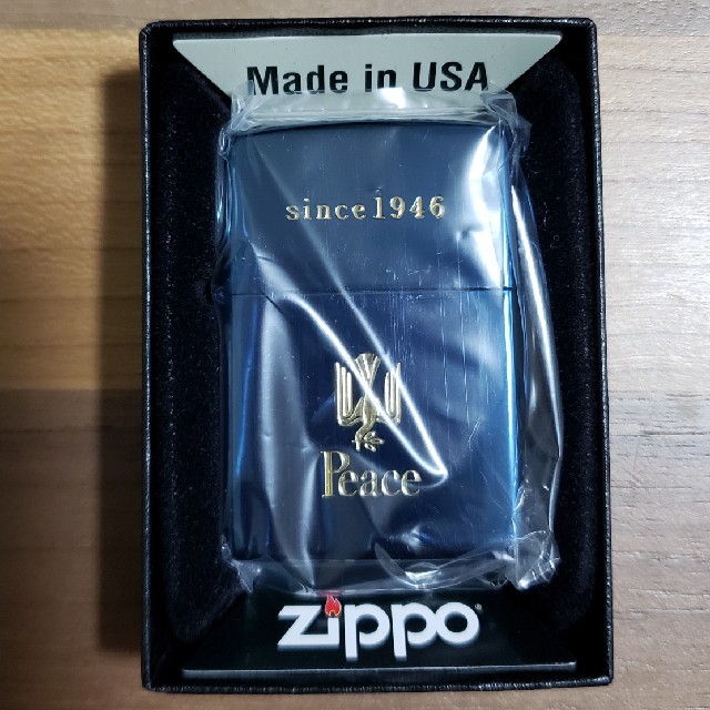 ZIPPO(ジッポー)のブルーチタンZippo Peace 70周年記念 メンズのファッション小物(タバコグッズ)の商品写真