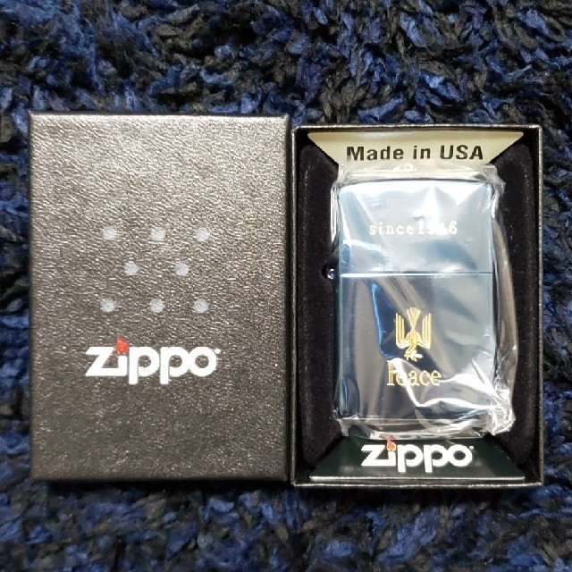 ZIPPO(ジッポー)のブルーチタンZippo Peace 70周年記念 メンズのファッション小物(タバコグッズ)の商品写真