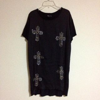 エイソス(asos)のasos ルーズなジュエルTシャツワンピ(ミニワンピース)