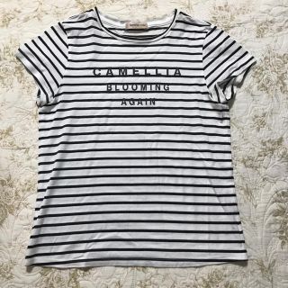 アプワイザーリッシェ(Apuweiser-riche)のアプワイザーリッシェ ボーダーロゴTシャツ(Tシャツ(半袖/袖なし))