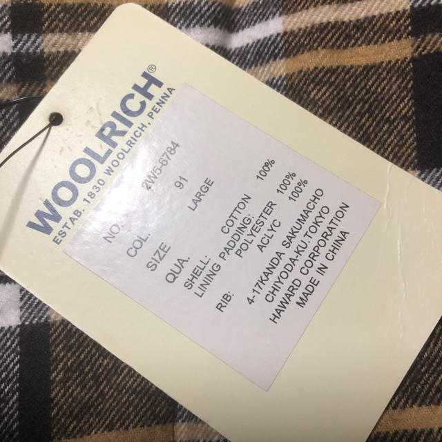 WOOLRICH(ウールリッチ)のウールリッチ  新品 ブロックチェックブルゾン メンズのジャケット/アウター(ブルゾン)の商品写真