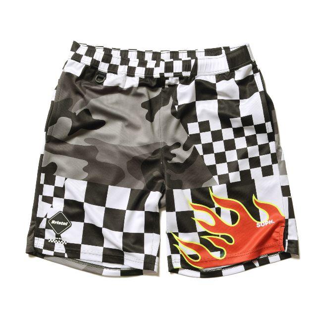 F.C.R.B.(エフシーアールビー)の定価以下！FCRB MULTI PATTERN SHORTS ブラック サイズM メンズのパンツ(ショートパンツ)の商品写真