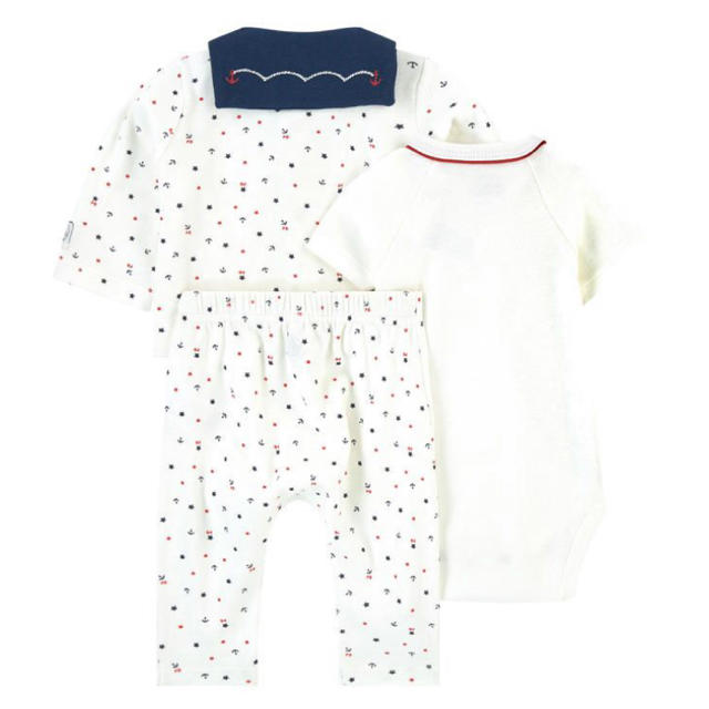 PETIT BATEAU(プチバトー)の新品 プチバトー セットアップ 4点セット 18m キッズ/ベビー/マタニティのベビー服(~85cm)(ロンパース)の商品写真