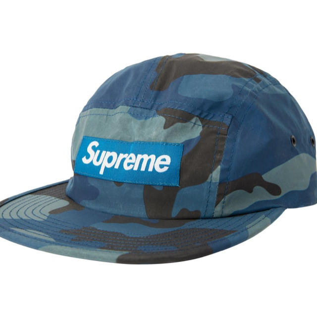 Supreme Reflective Camo Camp Cap Blue