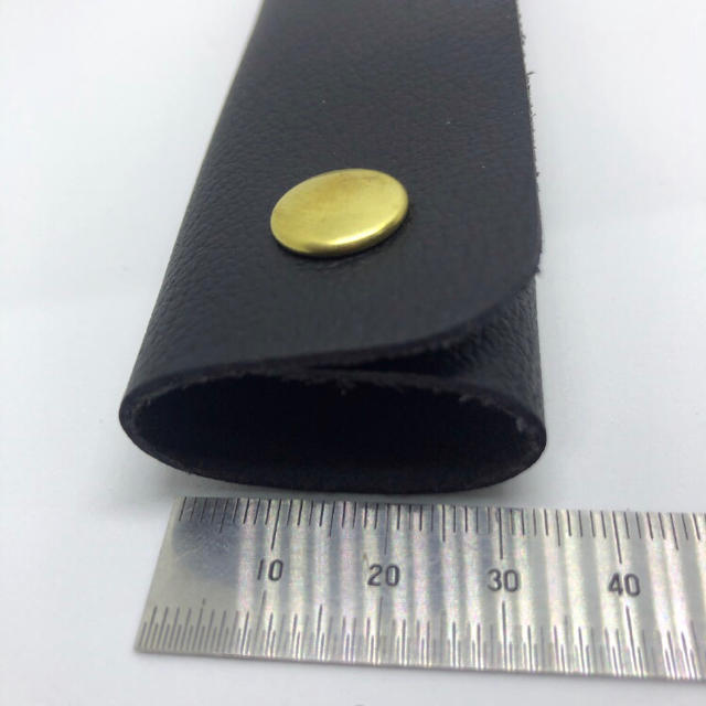 L.L.Bean(エルエルビーン)の本革 レザー 持ち手 ハンドル カバー ブラック 黒2個セット 送料込 ゴールド レディースのバッグ(トートバッグ)の商品写真