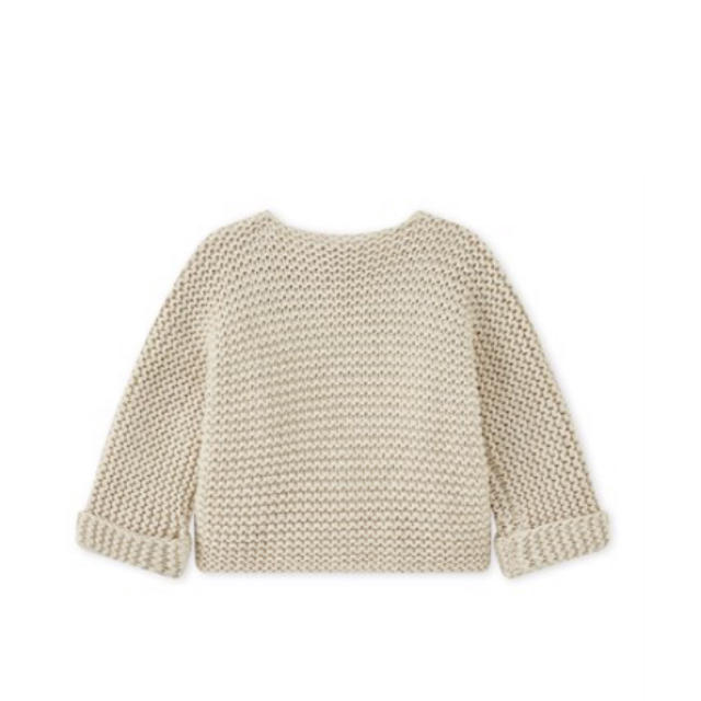 PETIT BATEAU(プチバトー)のclochette様専用プチバトー ガーター編みニットカーディガン 12m キッズ/ベビー/マタニティのベビー服(~85cm)(カーディガン/ボレロ)の商品写真