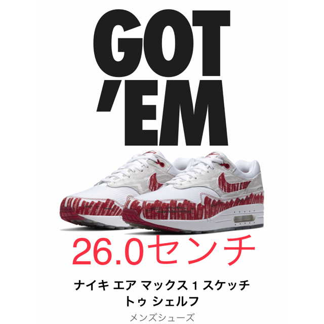 NIKE AIR MAX 1 Sketch to shelf26.0センチナイキ