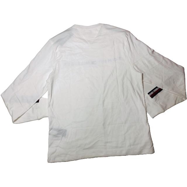 TOMMY HILFIGER(トミーヒルフィガー)の【TommyHilfiger】人気♡ロゴ入り長袖Tシャツ 白 Mサイズ♪♪ メンズのトップス(Tシャツ/カットソー(七分/長袖))の商品写真