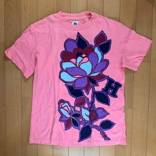 ハリウッドランチマーケット(HOLLYWOOD RANCH MARKET)のハリウッドランチマーケット 鮮やかなピンクのカットソー メンズSサイズ(Tシャツ/カットソー(半袖/袖なし))