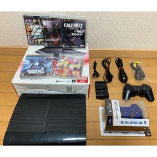 プレイステーション3(PlayStation3)のPS3本体 コントローラー2個 ソフト5本セット(家庭用ゲーム機本体)