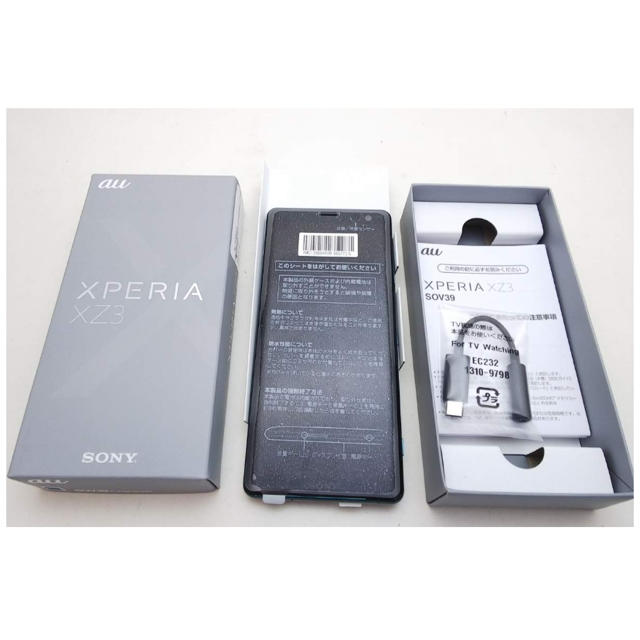 新品 XPERIA XZ3 SOV39 黒 SIMﾛｯｸ解除済 a6775 - スマートフォン本体