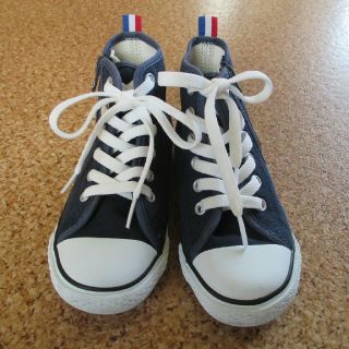 コンバース(CONVERSE)のコンバース　スニーカー　ハイカット　ファスナー　18cm　ネイビー(スニーカー)