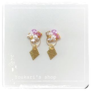 【156】《再販》華やかビジューのゆらゆらピアス☆(ピアス)