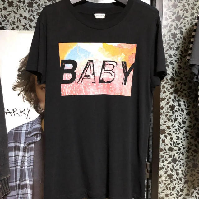 saint laurent paris baby tシャツ