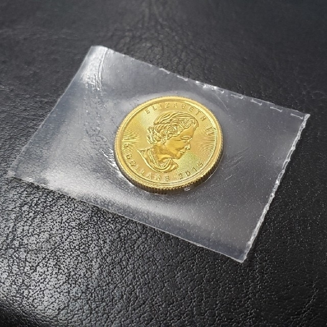 未開封 メイプル金貨 K24 純金 1/4oz 2015年