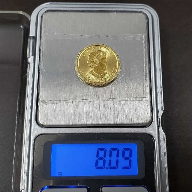 未開封 メイプル金貨 K24 純金 1/4oz 2015年