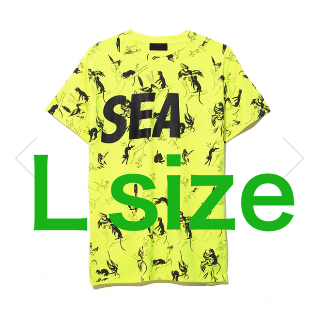 wind and sea T-SHIRT PATTERN / YELLOW L