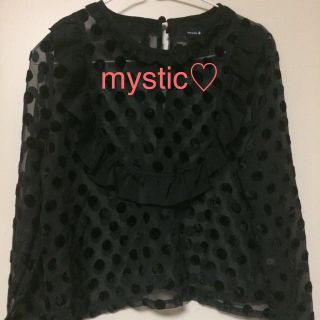 ミスティック(mystic)のmystic♡ベロアドットブラウス♡(シャツ/ブラウス(長袖/七分))