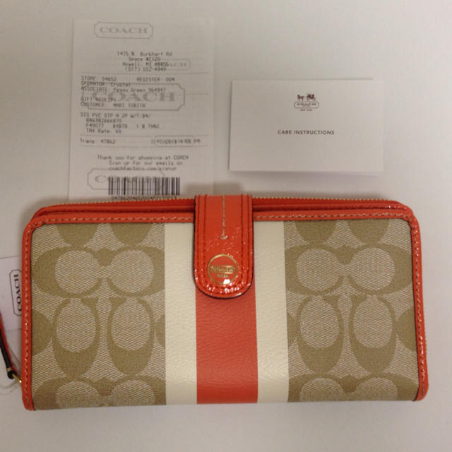 COACH - コーチ新品長財布COACHシグネチャー橙