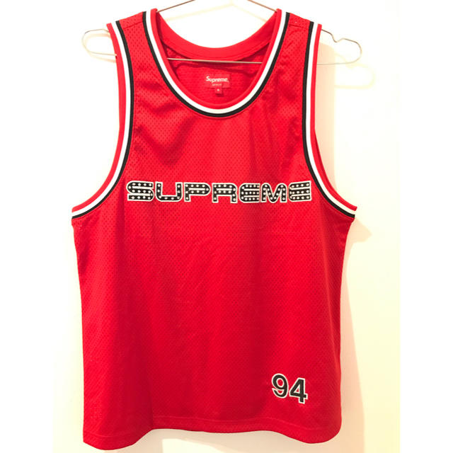 タンクトップSupreme Rhinestone Basketball Jersey