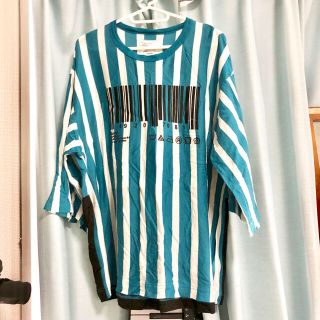 シャリーフ(SHAREEF)の”BARCORD” EMB. STRIPE BIG-T SHAREEF 値下げ可(Tシャツ/カットソー(半袖/袖なし))