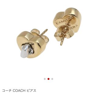 コーチ(COACH)の◆coachハートピアス▪️新品未使用▪️イエローゴールド◆週末限定値下げ(ピアス)