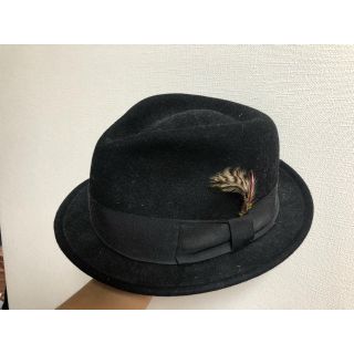 ニューヨークハット(NEW YORK HAT)のニューヨークハットSlim Fedora中折れハット 黒 L(ハット)