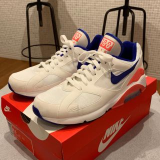 ナイキ(NIKE)のAIR MAX 180 WHITE/ULTRAMARINE-SOLAR RED(スニーカー)