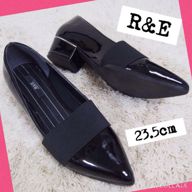 R&E(アールアンドイー)の【美品】黒★ローヒールパンプス レディースの靴/シューズ(ハイヒール/パンプス)の商品写真