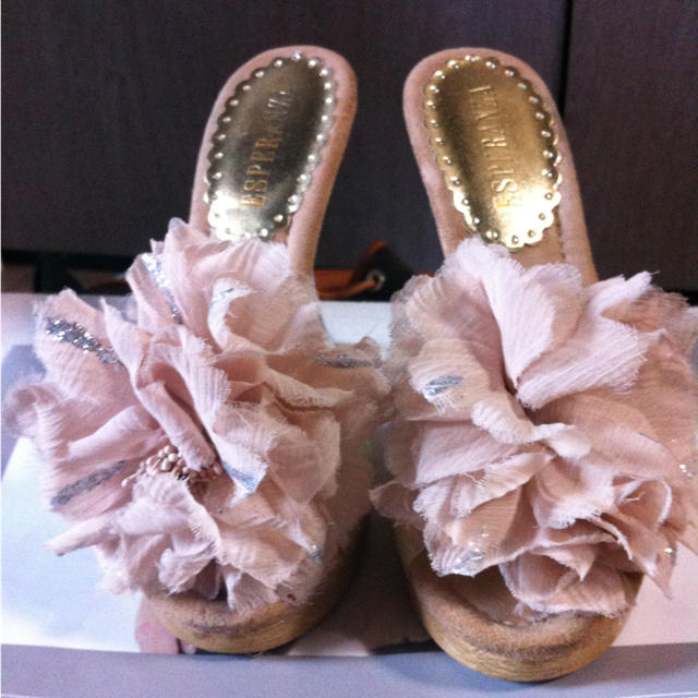 ESPERANZA(エスペランサ)のsale透明花ウェジソールサンダル レディースの靴/シューズ(サンダル)の商品写真