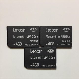 レキサー(Lexar)のレキサー lexar メモリースティック  PRO DUO 4GB 3枚(コンパクトデジタルカメラ)