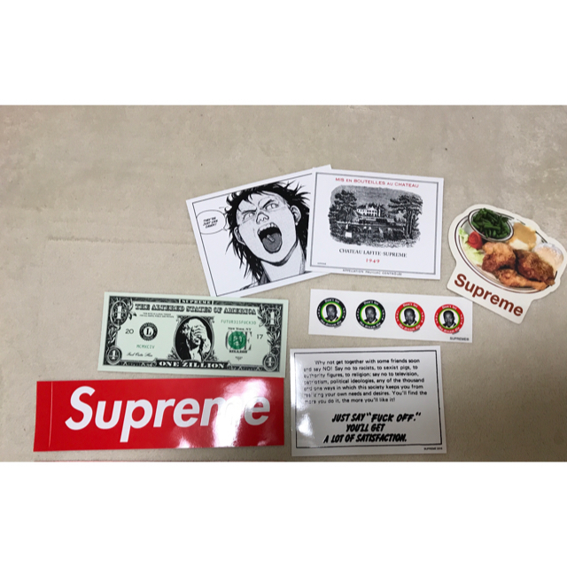 Supreme(シュプリーム)のsupremeステッカー ハンドメイドの文具/ステーショナリー(しおり/ステッカー)の商品写真