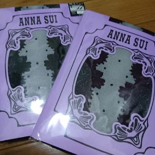 アナスイ(ANNA SUI)の①ANNA SUIのフラワードット柄のストッキング２足セット(タイツ/ストッキング)