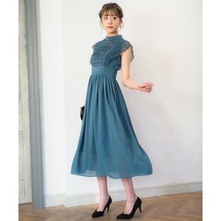 アンデミュウ(Andemiu)の【専用】Andemiu レースキリカエシフォンドレス(ロングドレス)