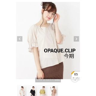 オペークドットクリップ(OPAQUE.CLIP)のオペークドットクリップ 今期 袖フリルボタンブラウス 1度のみ使用(シャツ/ブラウス(半袖/袖なし))