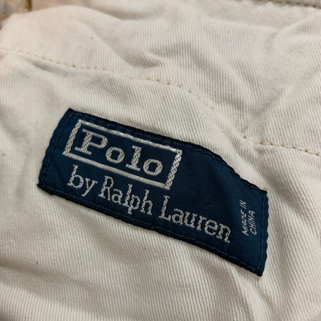 POLO RALPH LAUREN(ポロラルフローレン)の美品◆ポロラルフローレン ウォッシュドミリタリーハーフパンツ 30 ベージュ メンズのパンツ(ショートパンツ)の商品写真