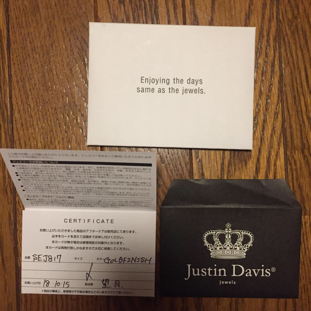 Justin Davis(ジャスティンデイビス)のタカヨシ様専用 ジャスティンデイビス 限定イヤーカフ レディースのアクセサリー(ピアス)の商品写真