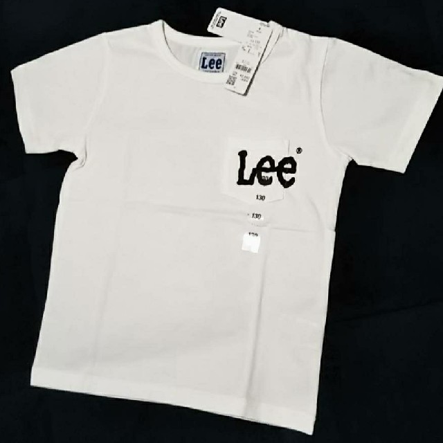 ★新品未使用★ Lee 胸ロゴプリント半袖Tシャツキッズ／白／130cm