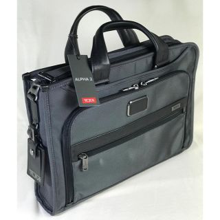 トゥミ(TUMI)の【新品未使用】TUMI ALPHA 2 スリムデラックスポートフォリオピューター(ビジネスバッグ)