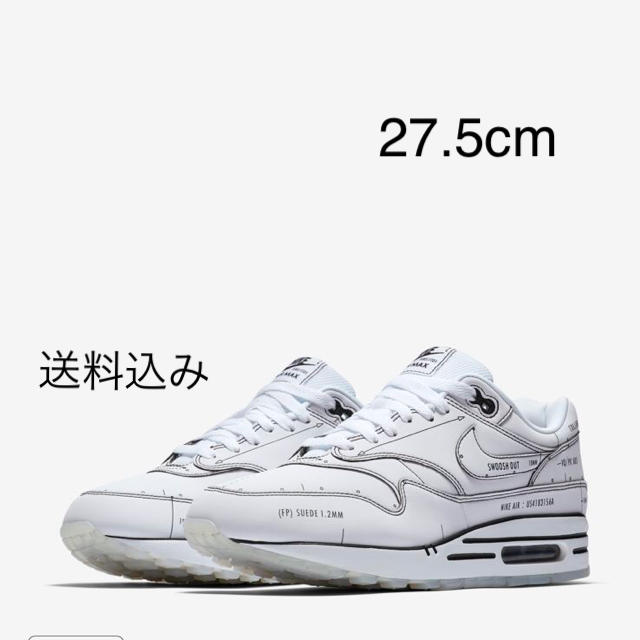 NIKE(ナイキ)のAIR MAX 1 SKETCH TO SHELF  白 メンズの靴/シューズ(スニーカー)の商品写真