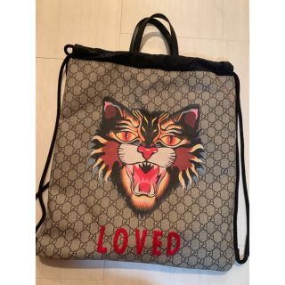 グッチ(Gucci)のgucci グッチGGスプリームアングリーキャット バックパック(バッグパック/リュック)