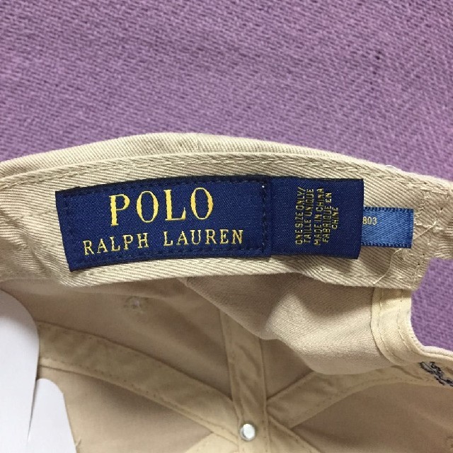 POLO RALPH LAUREN(ポロラルフローレン)の新品男女兼用ラルフローレンキャップベージュ メンズの帽子(キャップ)の商品写真