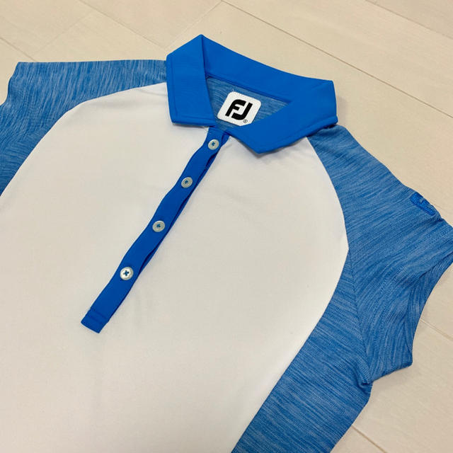 FootJoy(フットジョイ)のフットジョイ レディース ゴルフ ウェア ポロシャツ ブルー 新品未使用 ☆ スポーツ/アウトドアのゴルフ(ウエア)の商品写真