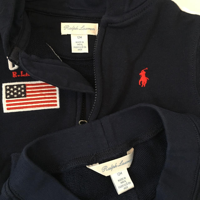 Ralph Lauren(ラルフローレン)の新品 ラルフローレン セットアップ ネイビー キッズ 子供 12M キッズ/ベビー/マタニティのベビー服(~85cm)(その他)の商品写真