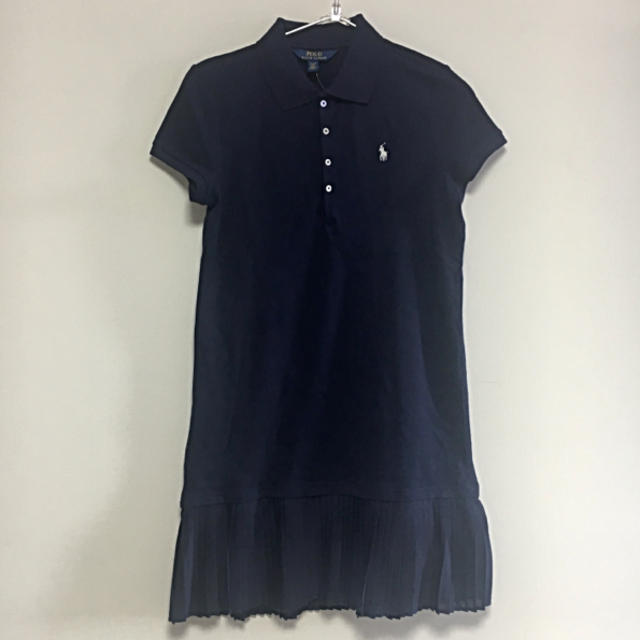 Ralph Lauren(ラルフローレン)の【新品】ラルフローレン ワンピース ネイビー キッズ XL 小柄な大人もOK キッズ/ベビー/マタニティのキッズ服女の子用(90cm~)(ワンピース)の商品写真