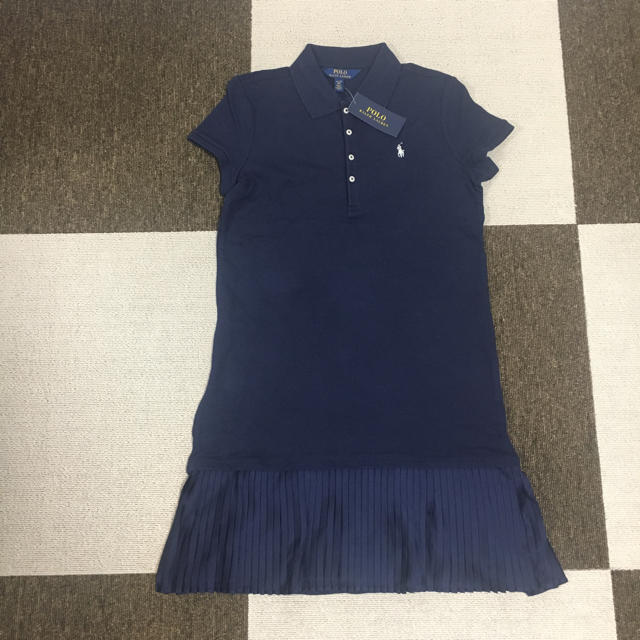 Ralph Lauren(ラルフローレン)の【新品】ラルフローレン ワンピース ネイビー キッズ XL 小柄な大人もOK キッズ/ベビー/マタニティのキッズ服女の子用(90cm~)(ワンピース)の商品写真