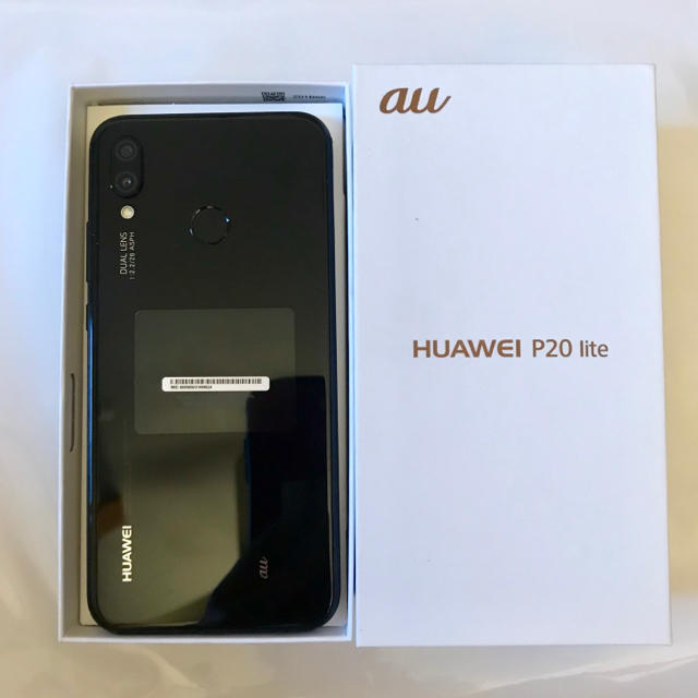 au(エーユー)のHuawei P20 liteブラック au スマホ/家電/カメラのスマートフォン/携帯電話(スマートフォン本体)の商品写真