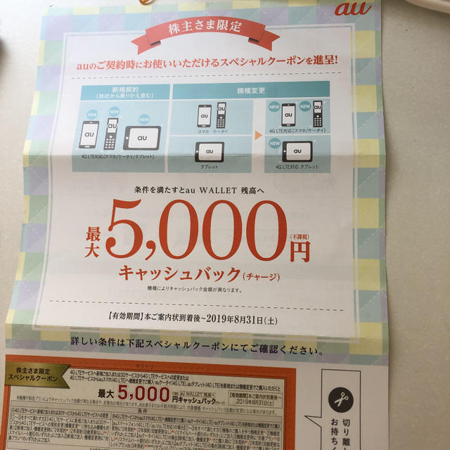 au  クーポン チケットの優待券/割引券(ショッピング)の商品写真