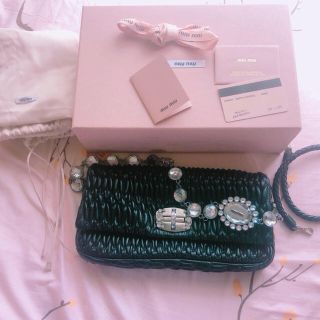 ミュウミュウ(miumiu)のMIUMIU ナッパクリスタル (ショルダーバッグ)