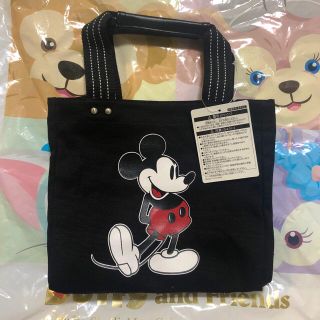 ディズニー(Disney)の新品未使用♡ ミッキー トートバッグ 黒 M ディズニーリゾート(トートバッグ)